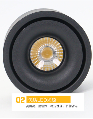 9.8in 5W ব্ল্যাক সার্কেল LED ডেস্ক ল্যাম্প রিমোট কন্ট্রোল 100lm/W