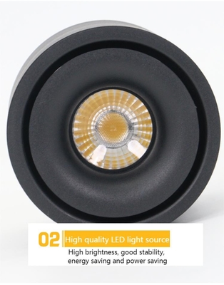 AMS 7Ｗ　সিলিং অ্যাডজাস্টেবল LED ট্র্যাক লাইটিং হেডস নো মার্কারি 148mm উচ্চতা