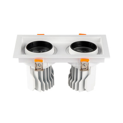 গুণ  aluminum ROHS Dimmable Led Grille Spotlight Double Head 3W 5W কারখানা